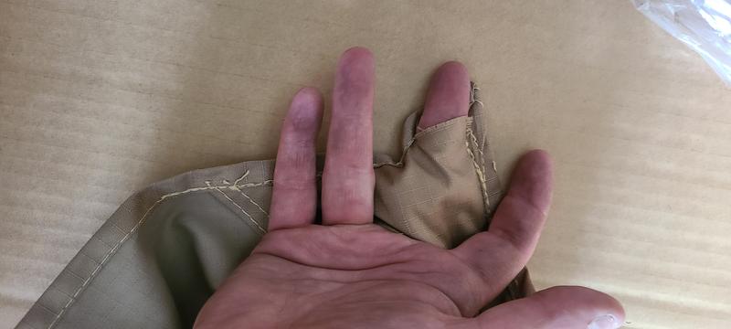 Detail of bad sew job