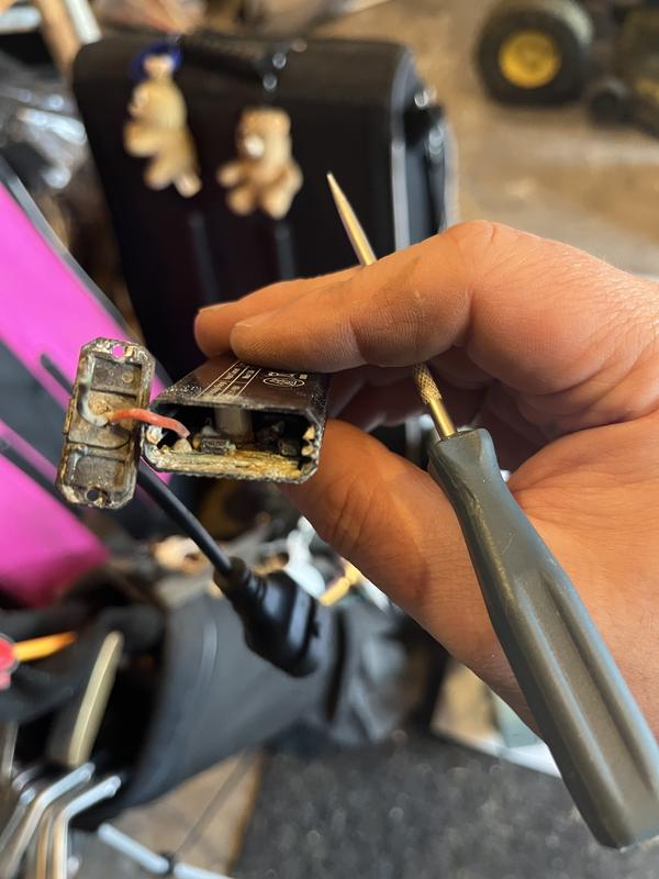 Corroded electronics.