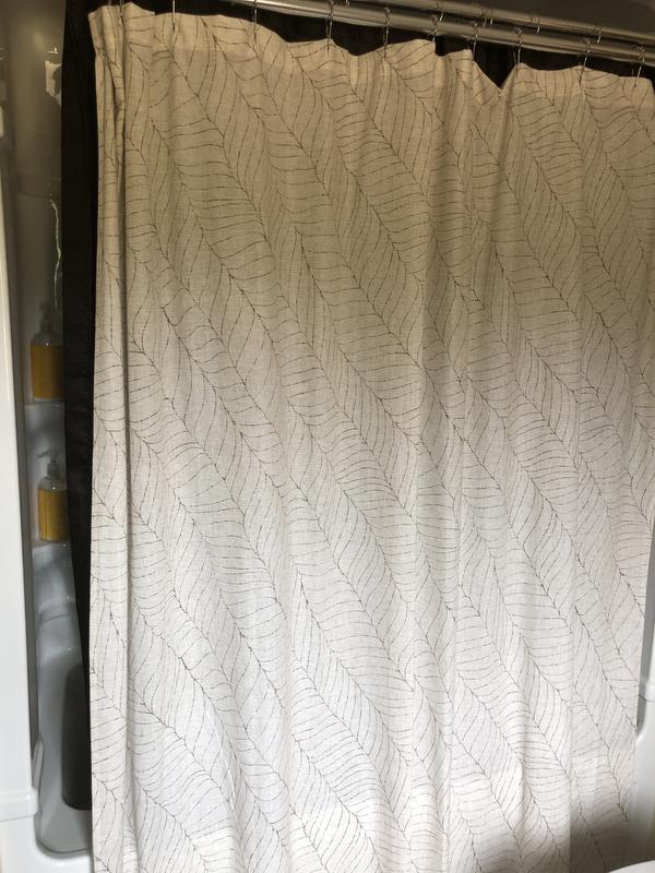 CANVAS Fabric Machine Wash Braid Shower Curtain, 72-in x 72-in