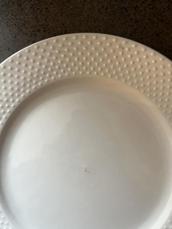 Imperfections in the glaze.