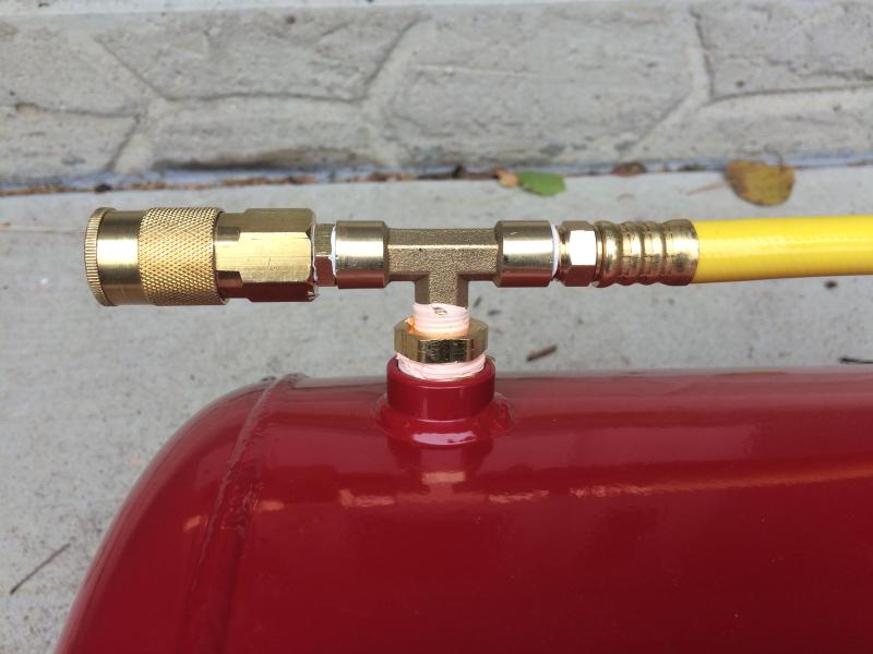 New bushing, Tee, connector and lead hose