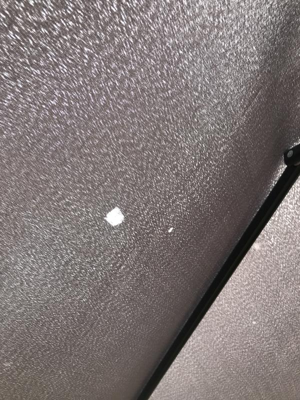 Hole th size of a quarter