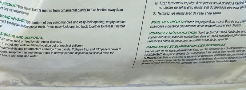 Dark part are the dead bugs inside the bag