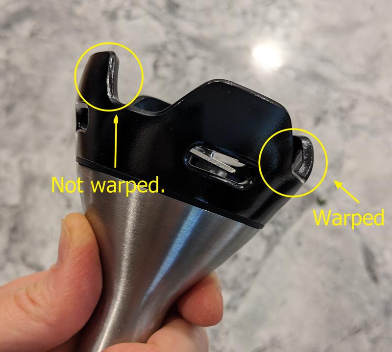 Unwarped versus warped tip