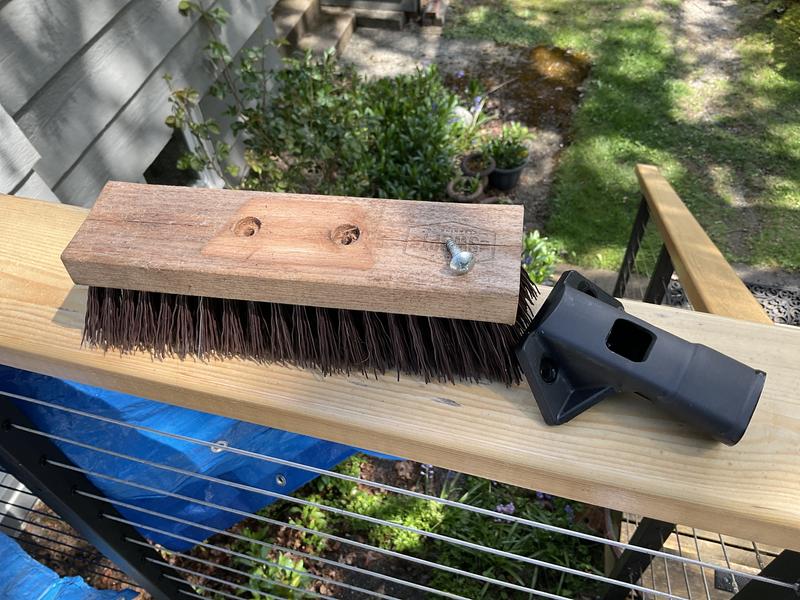 Cracked Brush w/ Screws Pulled Out