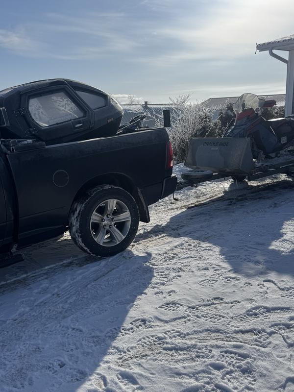 Sleigh in truckbed