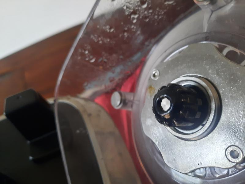 Metal cog on pitcher