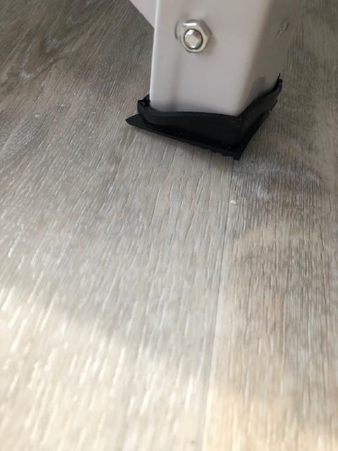 This doesn't even fit on the bottom of the leg because it is so bent