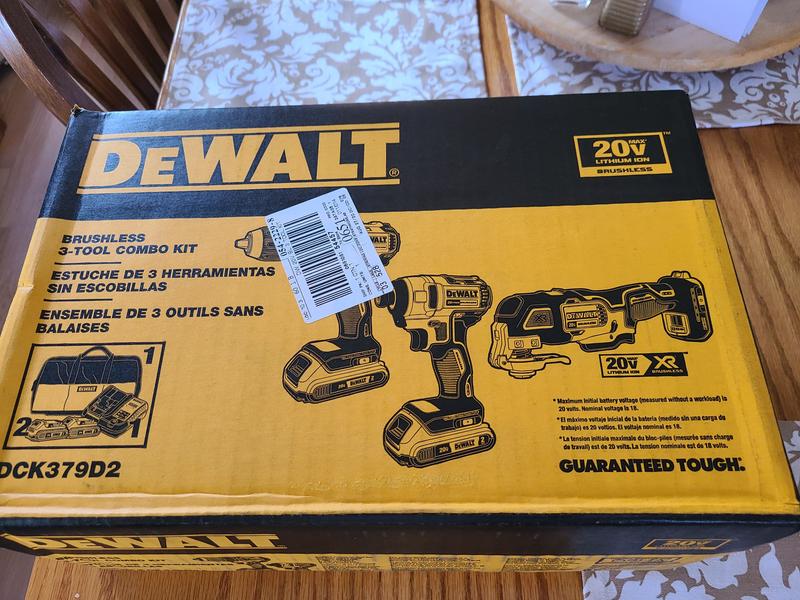 DEWALT DCK379D2 20V MAX Cordless Drill/Driver, Impact Driver ...