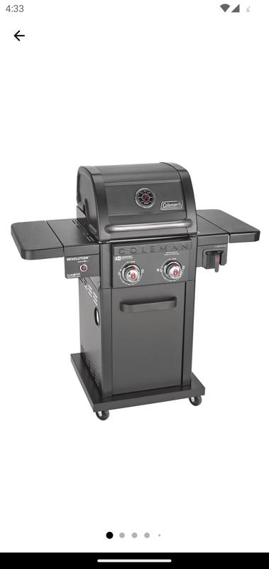 Coleman Revolution 2-Burner Convertible Propane Gas BBQ Grill with Side  Shelves