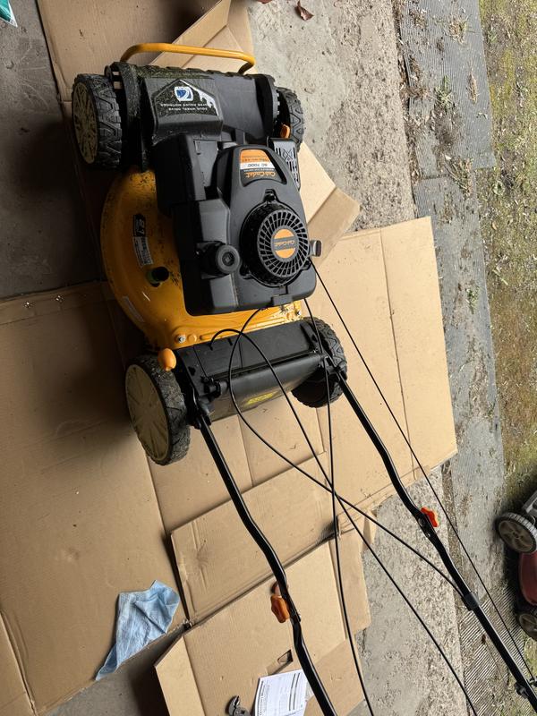 After first use. I will never use the mulch bag.