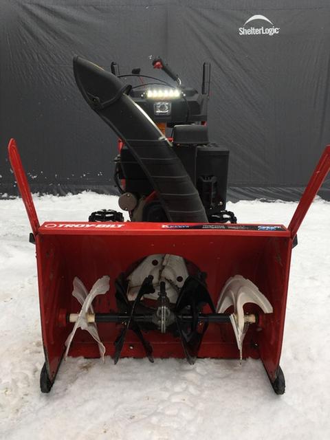 BriteLED 7 mounted on Troy Bilt Snowthrower