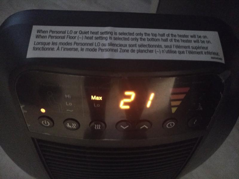 Clear display, intuitive controls and handy reminder sticker.