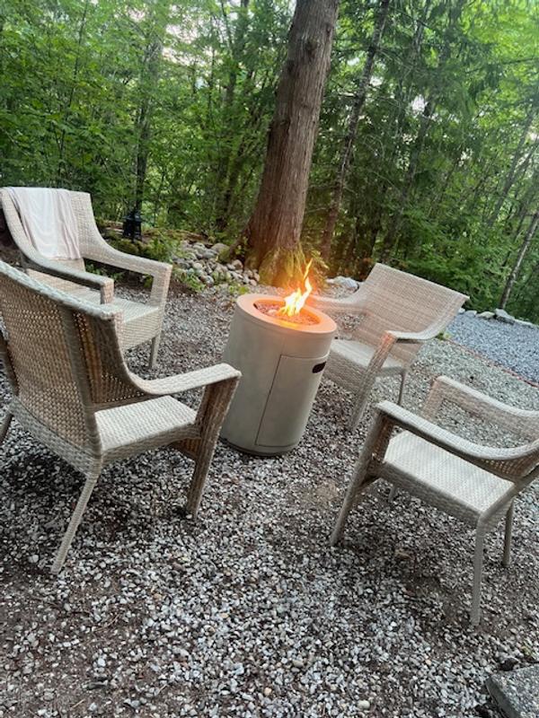 Firepit relative to my chairs