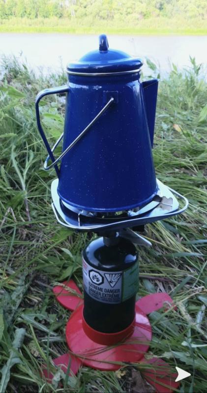 Nothing beats freshly brewed coffee when you're camping!