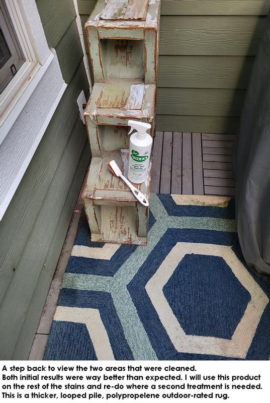 Product shot: A step back showing both areas that were cleaned WITHOUT letting the product sit and soak for more than a minute or two.