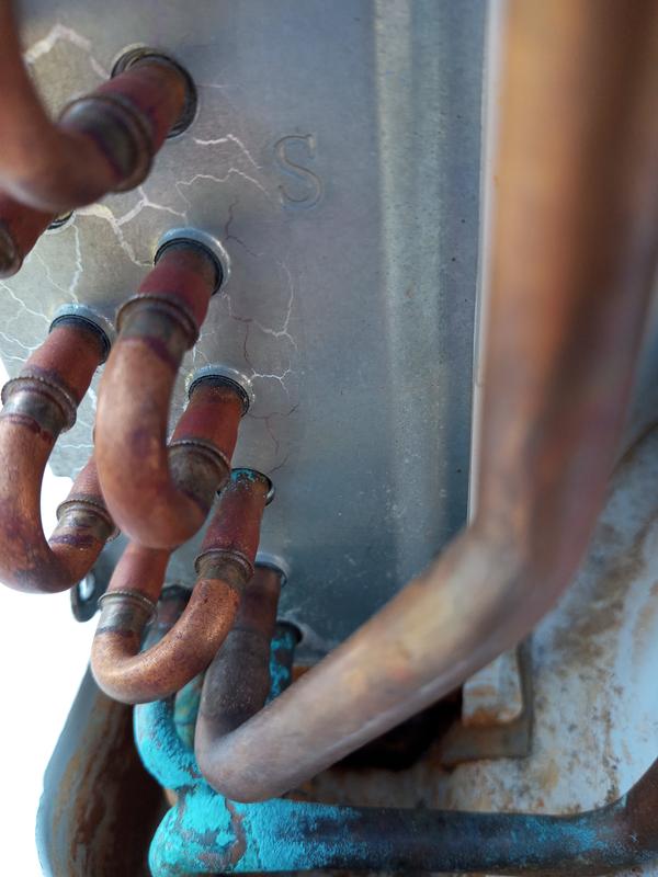 corner where the water collected and no place to drain