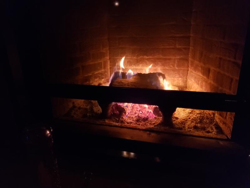 Glass door slightly open