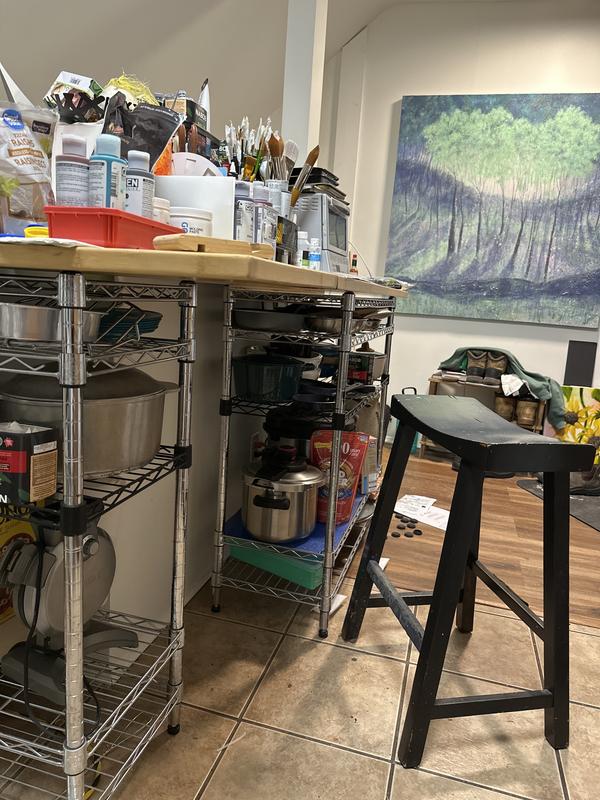 Small apartment kitchen station.