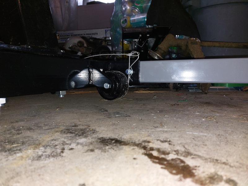 hard to tell in the pic but the caster is at least an inch off the floor.