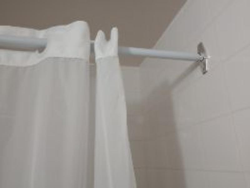 For Living Rust-Resistant Shower Curtain Shower Rod Cover, White