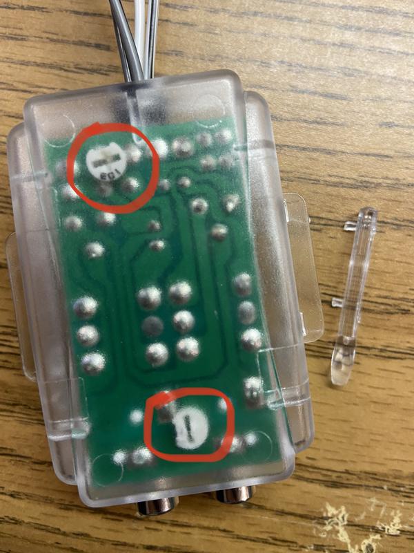 Broken Knobs Circled/Tool on Right