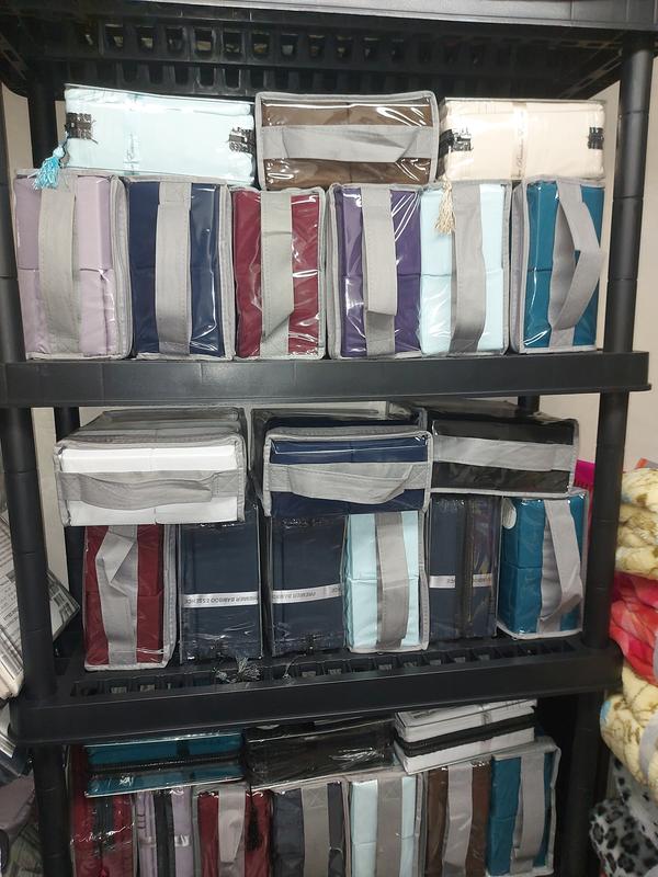 I sell bedding and this shelf is perfect for it