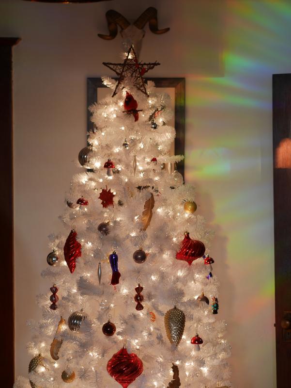 White tree plus rainbow window cling rainbows