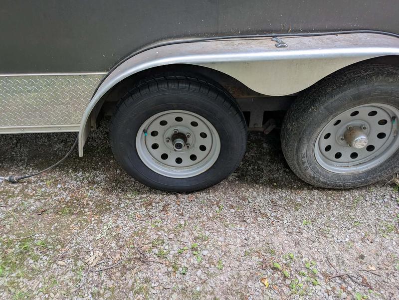 One tire on. Looks great.
