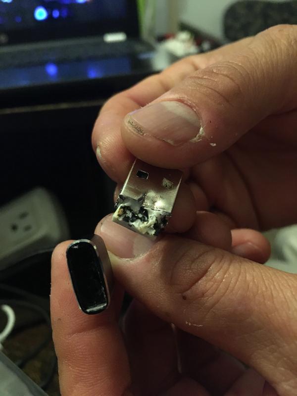 The USB end once it got removed from the dock.