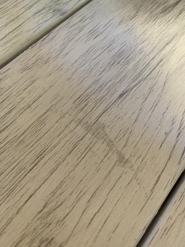 Barbecue sauce that was wiped up immediately.