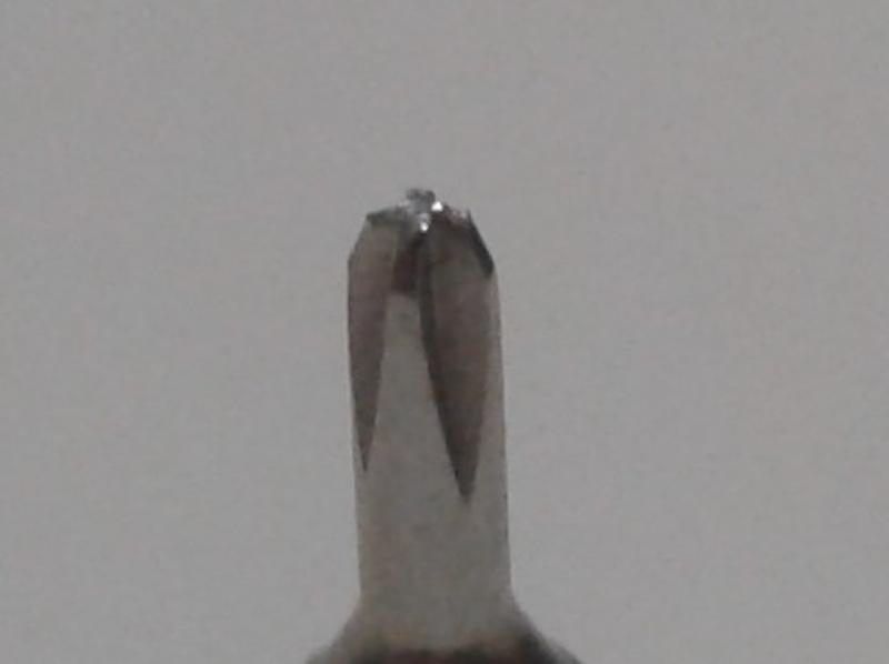 JIS screw bit.  Broken tip.