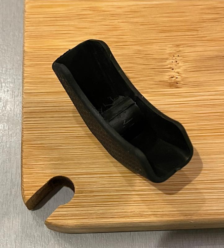 Rubber feet on corner, removed.