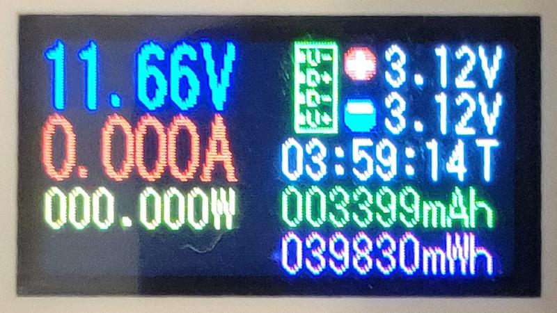End of charge showing 39830mWh power transferred (versus rating of 37Wh=37000mWh).