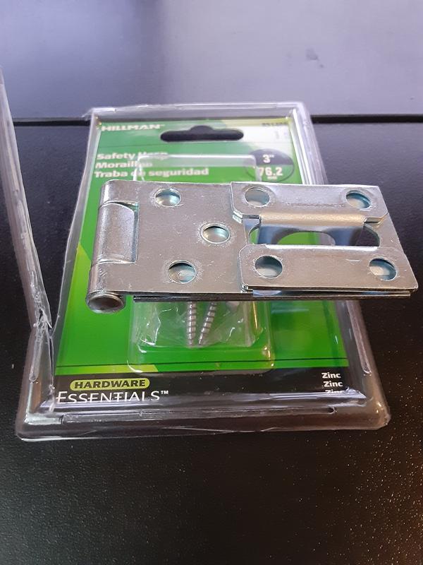 This is the view from the back of the hasp.  In order for the locking loop to fit into the hasp, the two pieces have to overlap each other - preventing proper installation.