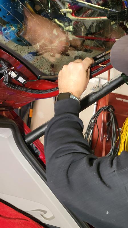Having to work inverted against gravity did not improve the success of the job until I use the screwdriver to hold it in place.