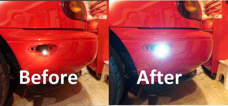 Comparing light output on the bulbs