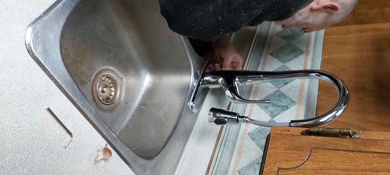 New faucet before return weight installed