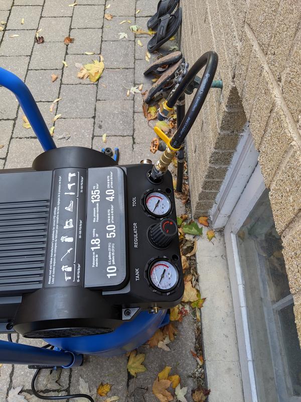 Doing first time purging water out of lawn sprinkle system