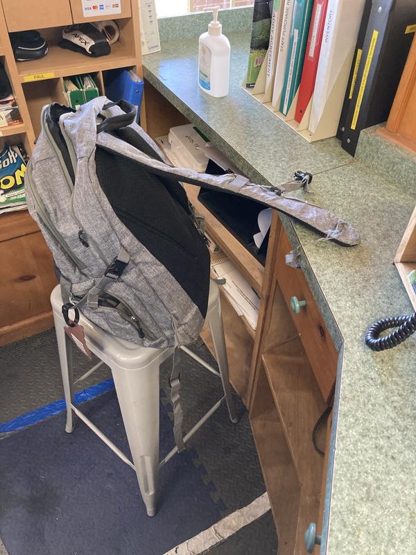 Photos of poorly made back pack priced at $60+