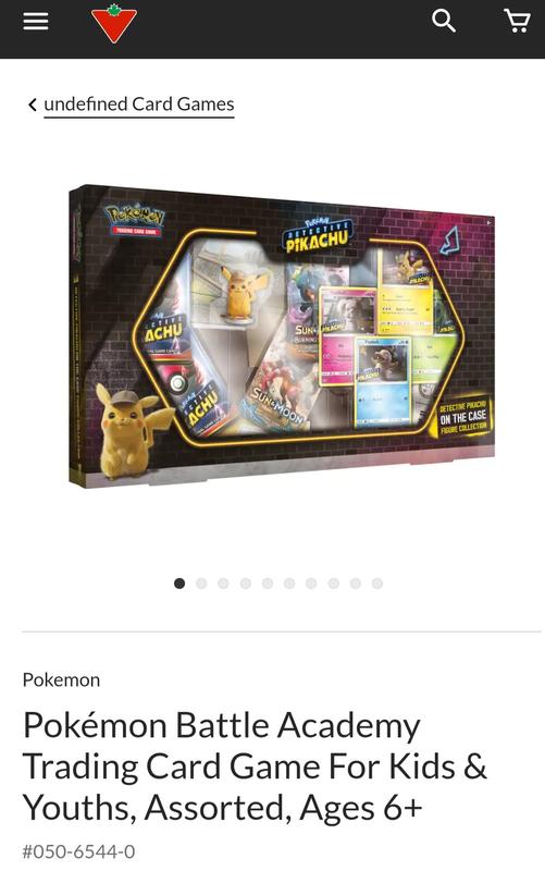 Photo Shows Detective Pikachu but title is Battle Academy