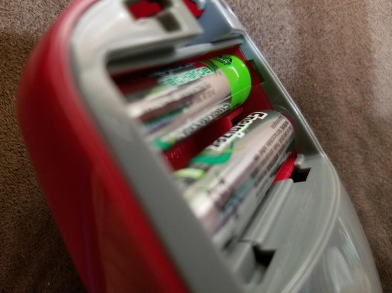 Shot of the depth of the battery housing.  There is very very little space between the end of the battery and the wall of the housing.