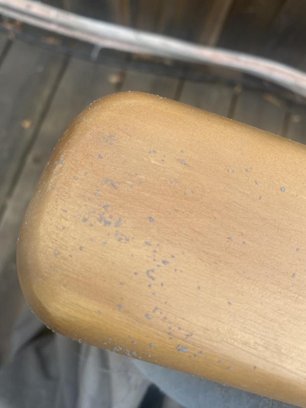 Example of the flakes crumbled off the cover onto the furniture