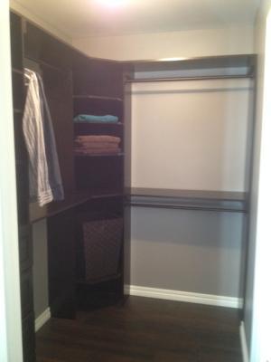 2 Corner units, bought base unit for right wall to give a finished look.