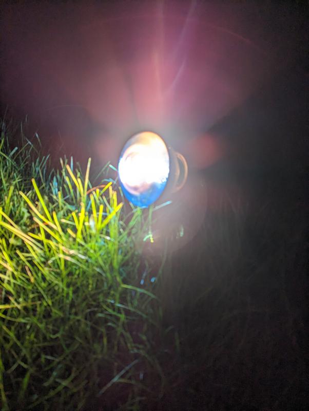 Not a great picture but shows the exact amount of blue left.