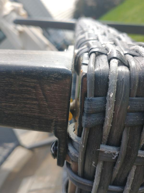 Rouille qui s'accumule dans la patte