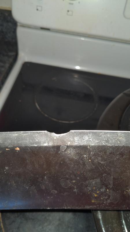 First hit doing ribs on deer I've done with my other blades nothing fail like this