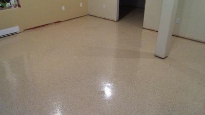 My floor with one coat of clear