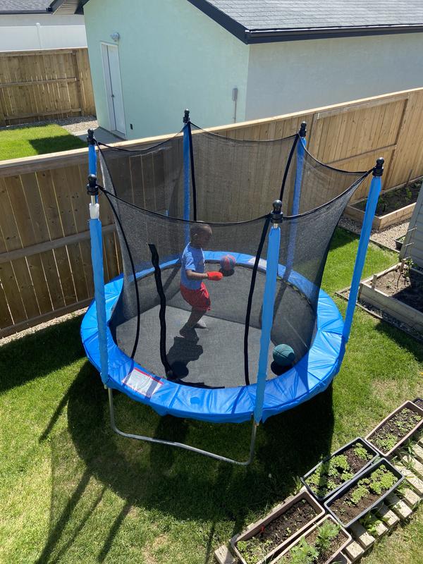 JumpTek Outdoor Round Trampoline with Safety Enclosure, 8ft, Easy Assembly, Ages 3+ Canadian Tire