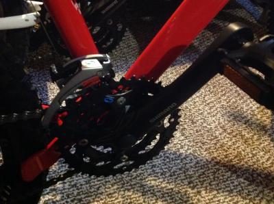 Crankset and front deraileur swap